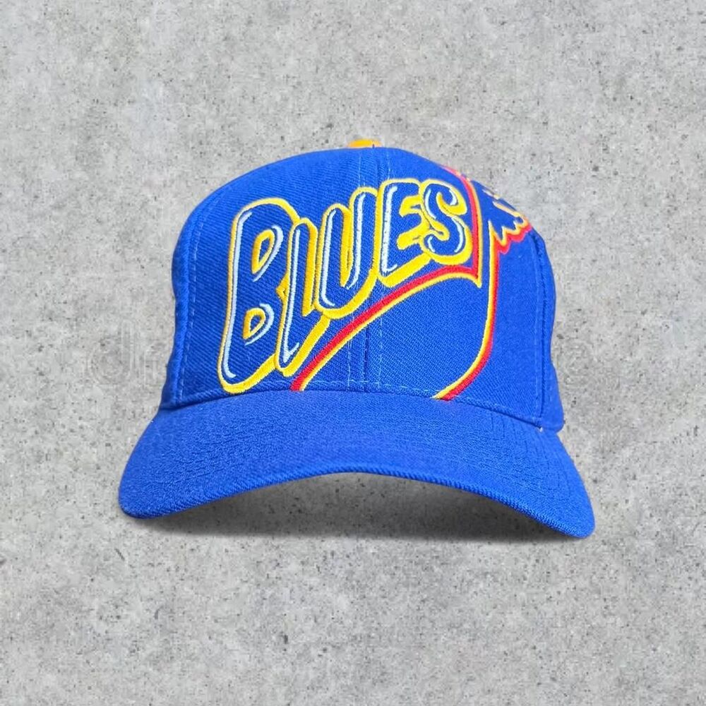 Vintage 90’s St. Louis Blues Hockey The Game Big Logo Snapback Hat